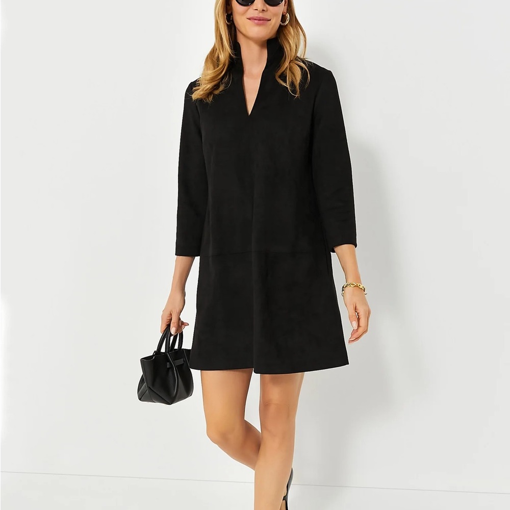 Tuckernuck Black Suede Stretch Clifton Dress, L